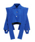 Draped Cutout Shoulder Jacket